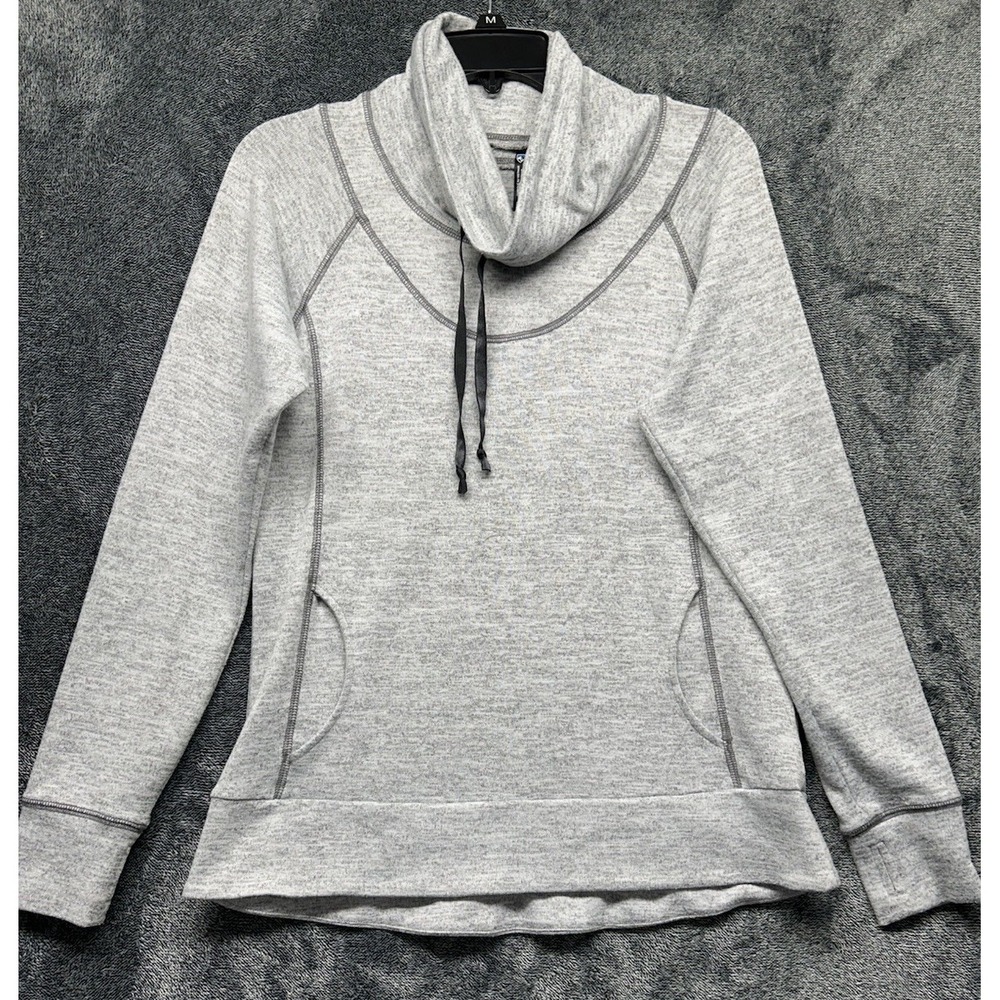 Kuhl Womens Size M Gray Long Sleeve Lea Cowl Neck Pullover Sweatshirt (K9)